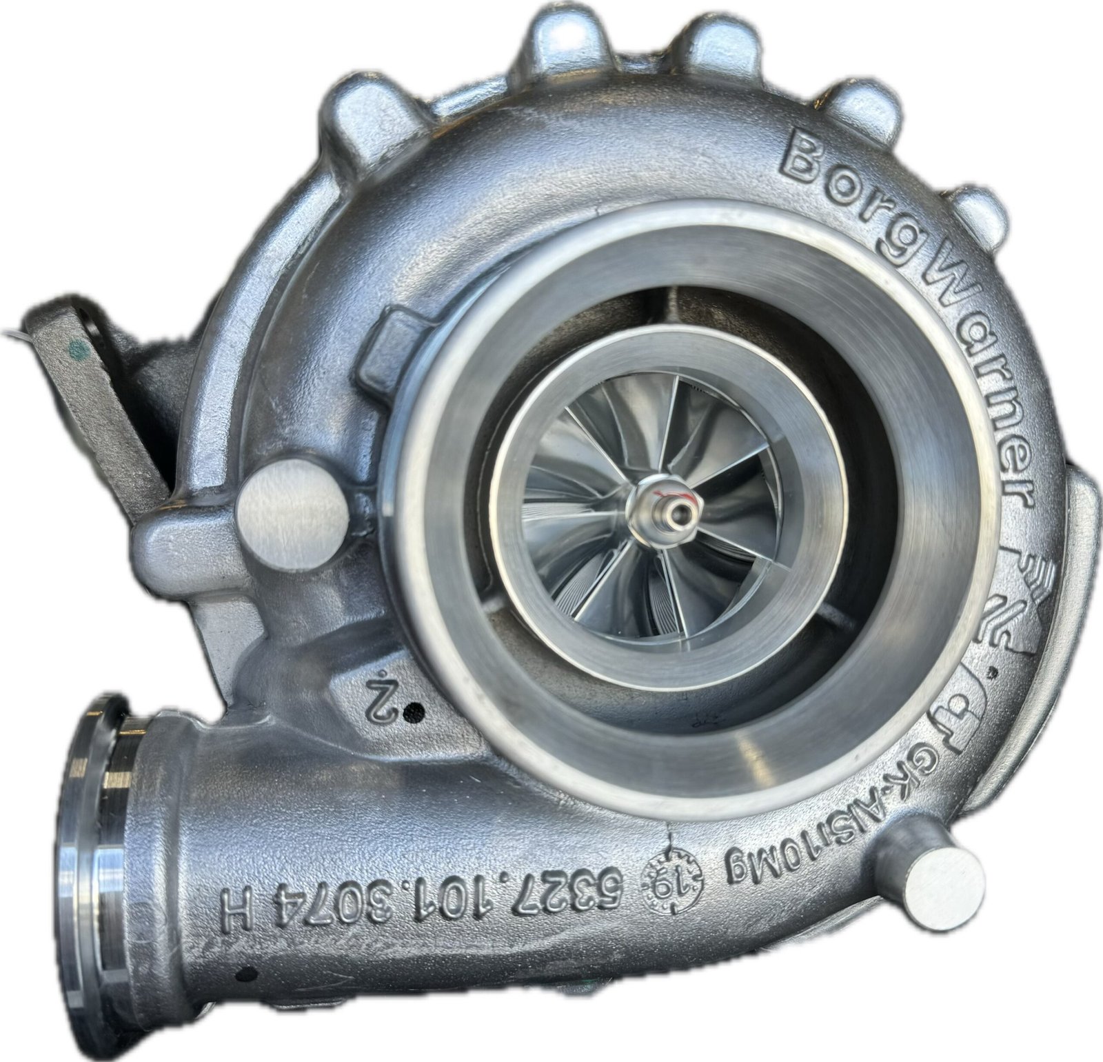 New BorgWarner K27 Freightliner Mercedes-Benz OM906LA Turbocharger 53279887118 - Image 2